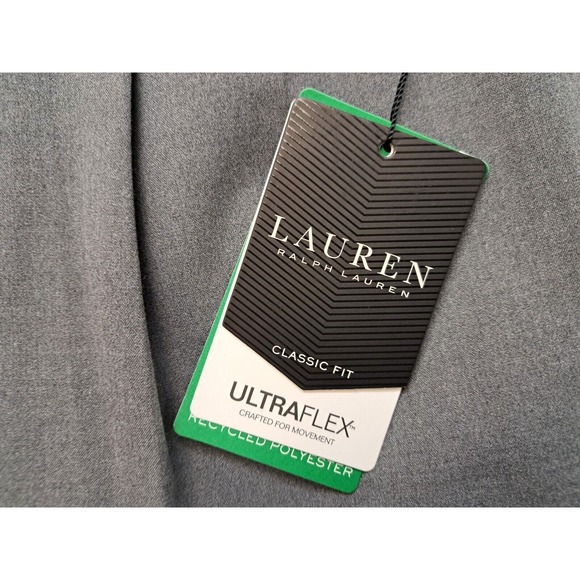 New Ralph Lauren Men's Classic UltraFlex Stretch Pleated Suit Pants 38x34 Gray - Picture 5 of 11